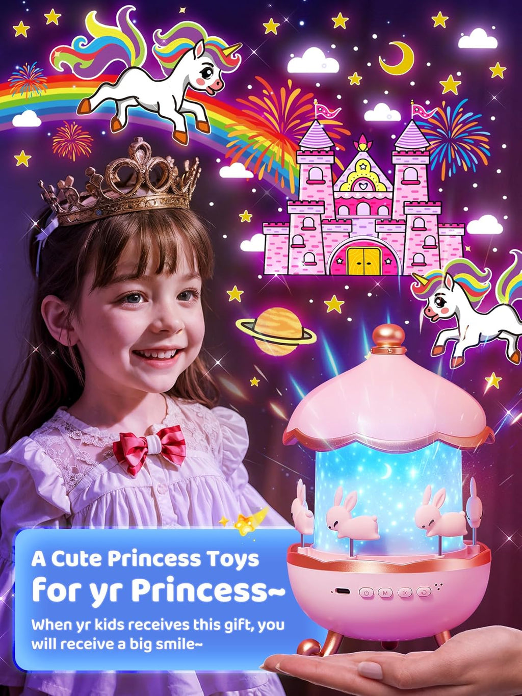 Carousel Night Light for Kids