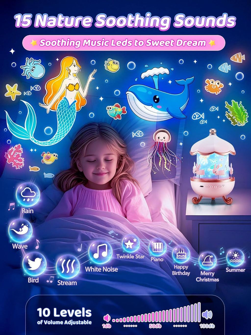 Carousel Night Light for Kids
