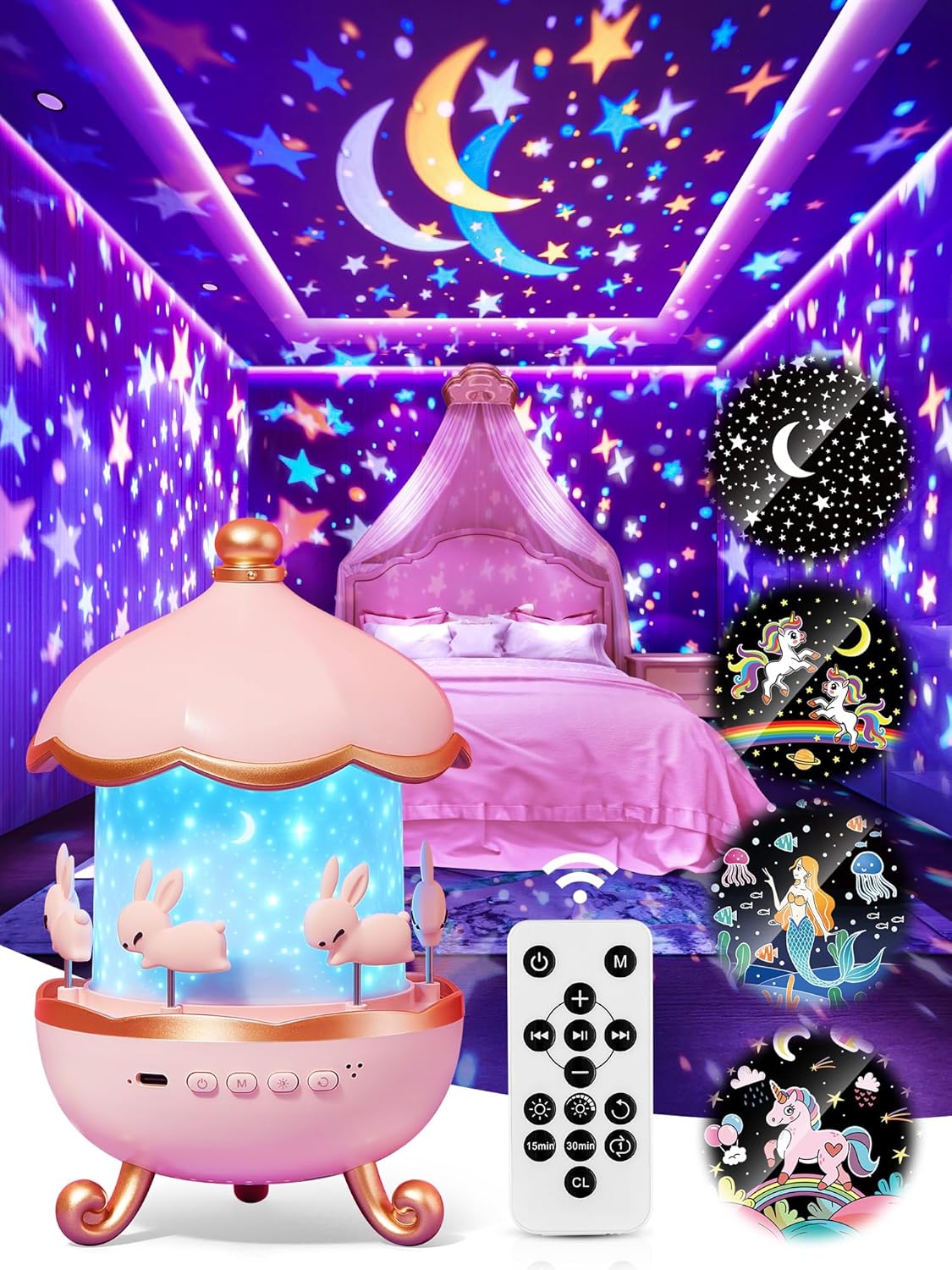 Carousel Night Light for Kids