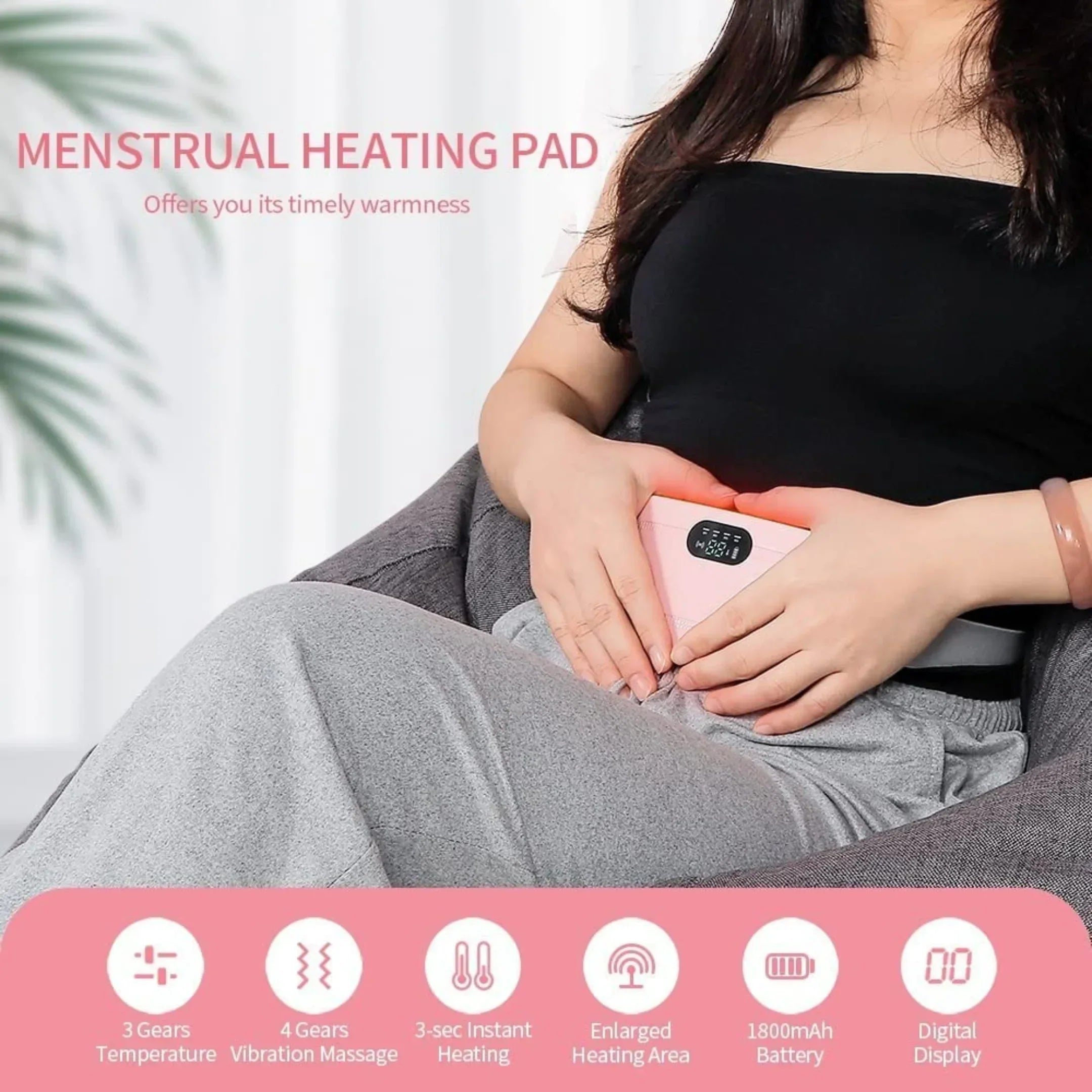 Cordless Heating Pad for Period Pain Relief & Back Pain