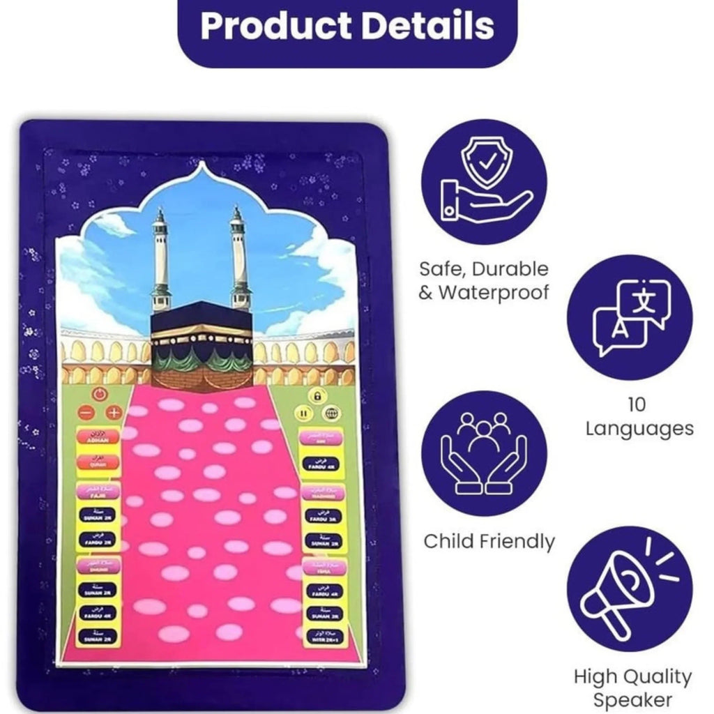 Kids Prayer Mat Electronic Islamic Learning Salah Mat