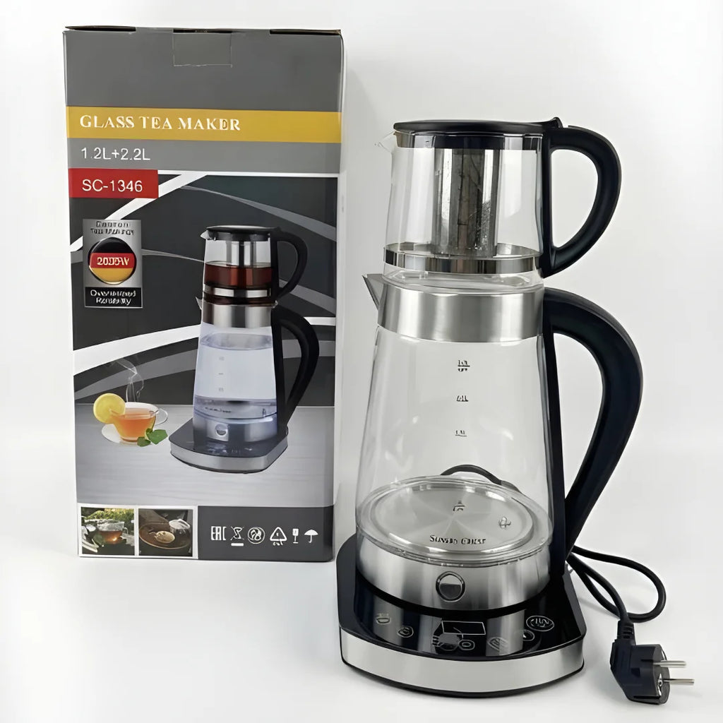 Electric Glass Tea Maker 2.2L Kettle with Infuser - 2800W