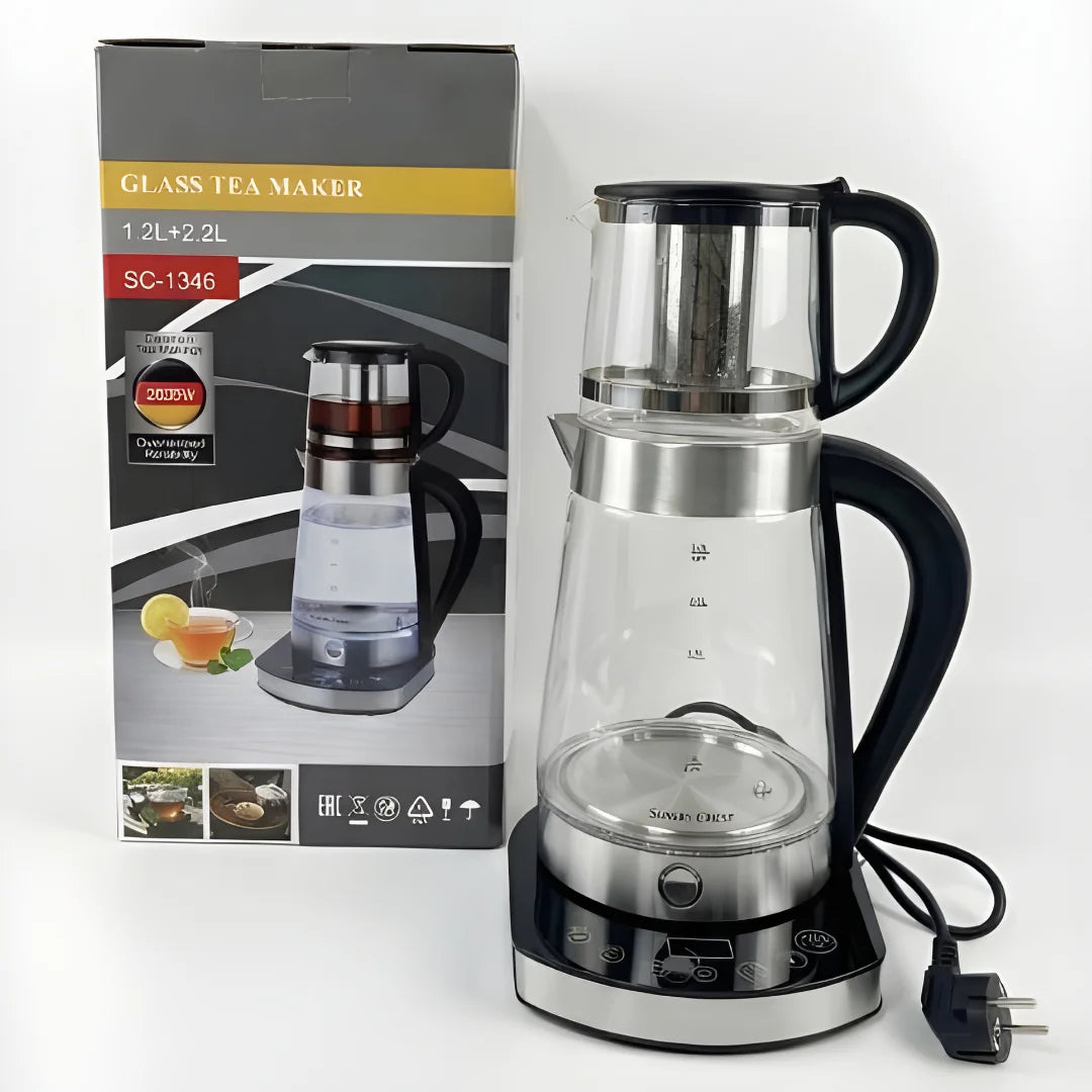 Electric Glass Tea Maker 2.2L Kettle with Infuser - 2800W