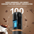 Portable Electric Espresso Maker – One-Touch Travel Coffee Machine