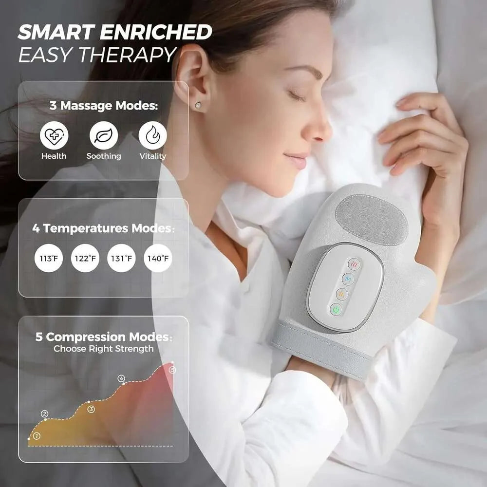 🤲 Professional Hand Massager with Heat Therapy – Instant Relief & Relaxation