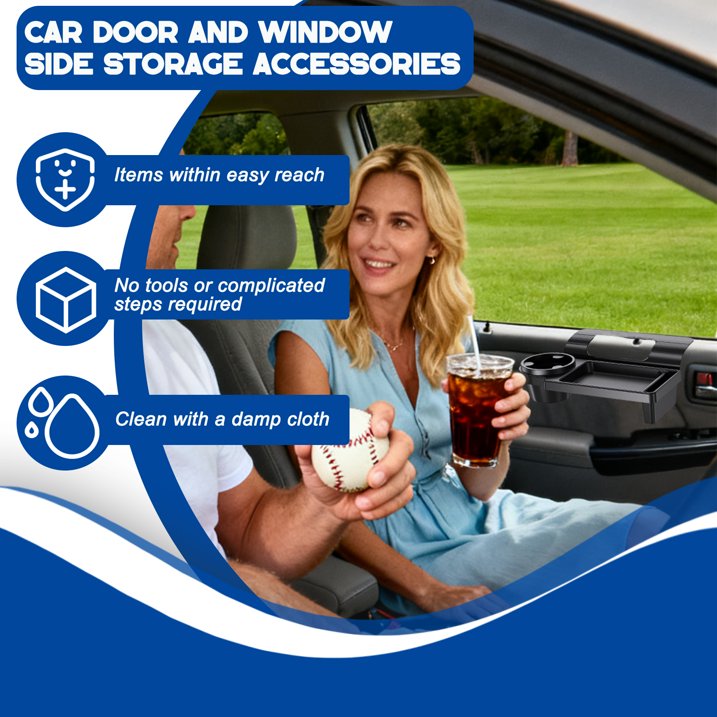 Car Door Cup Holder Window