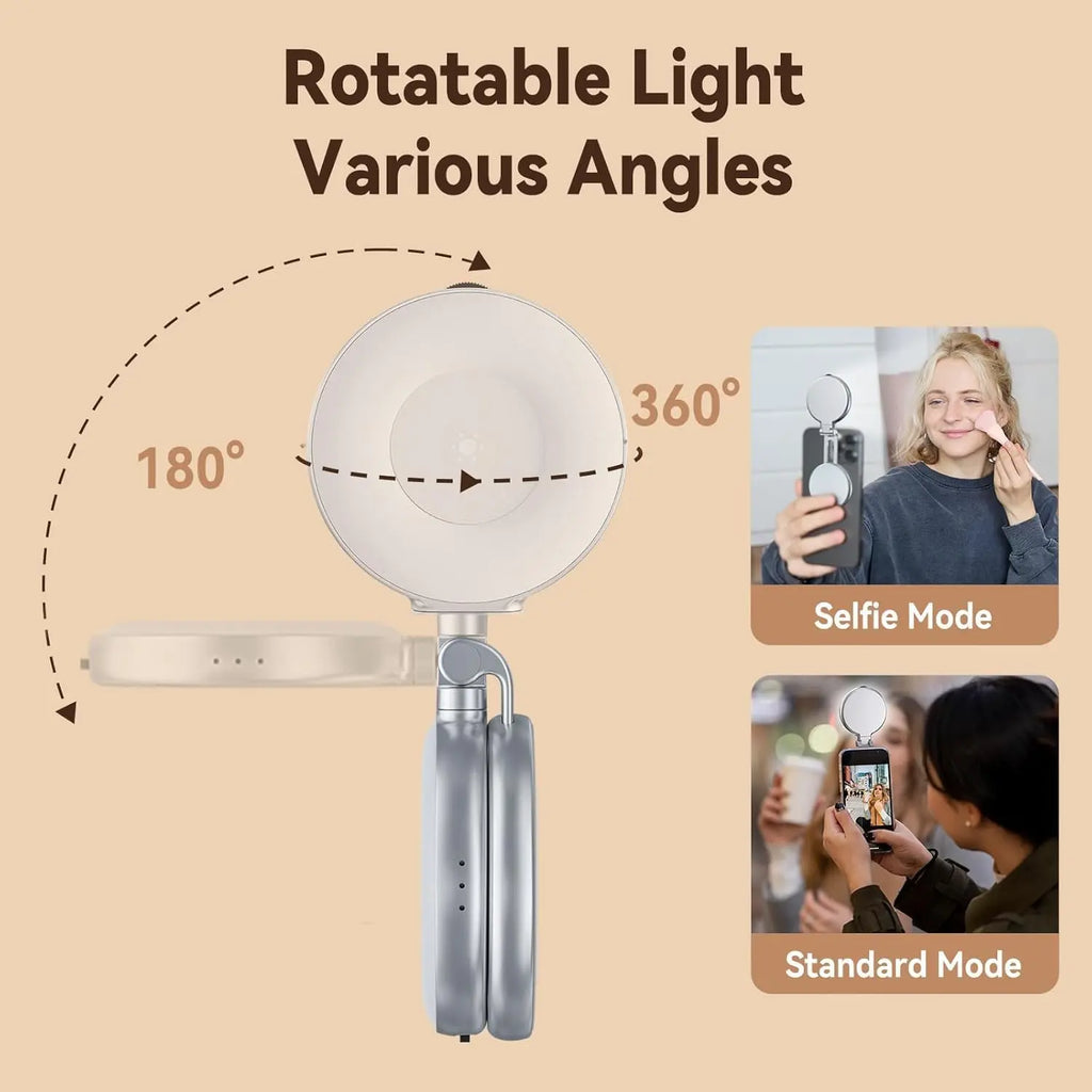 Magnetic Selfie Light with Mirror